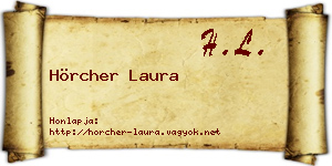 Hörcher Laura névjegykártya