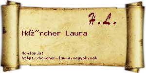 Hörcher Laura névjegykártya